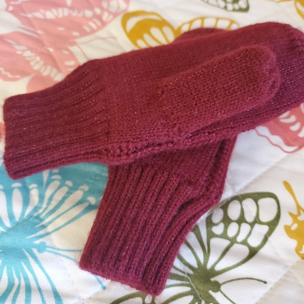 H&M Girls Knit Gloves 4-6y